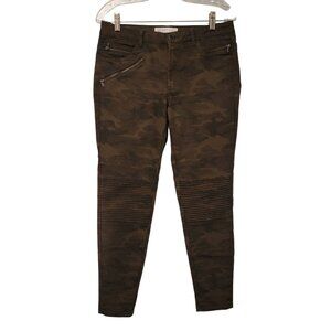 Zara Basic Z1975 Denim Dept Skinny Jeans Dark Camo Stretch Women’s‎ Size 8 EUC